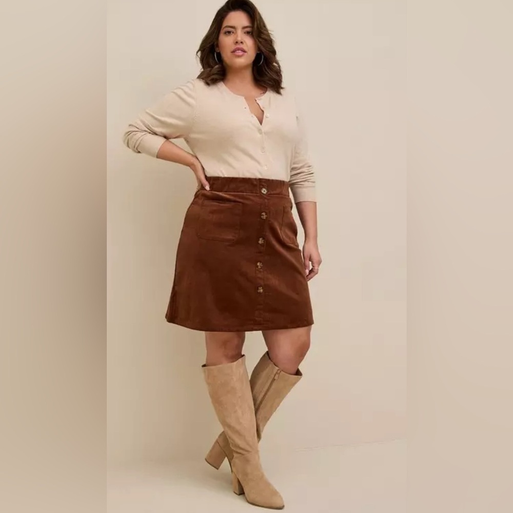 Torrid Brown Mini Skirt